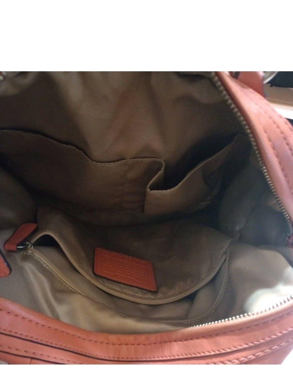 Coach Pebbled Leather Satchel in Coral Pink - Picture 6 of 9